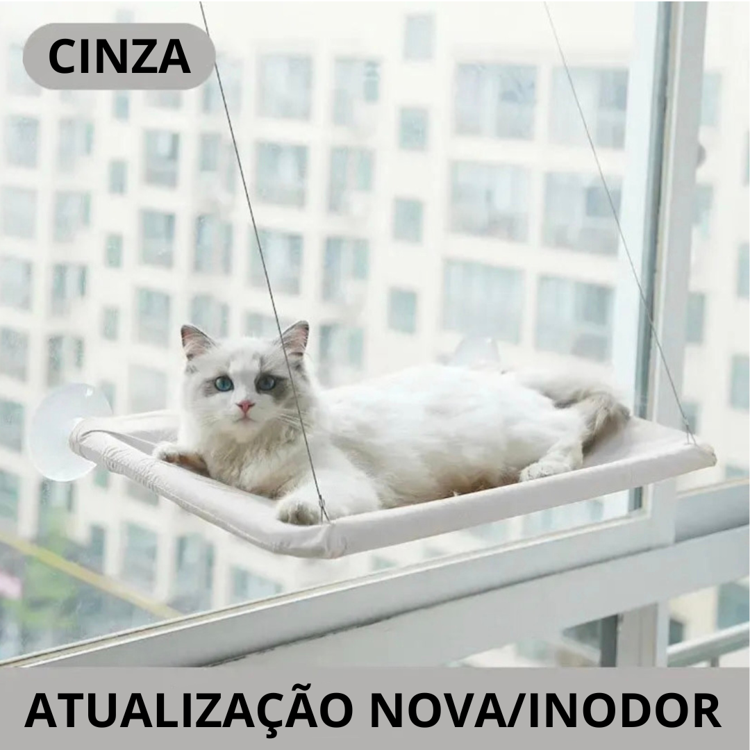 Cama Rede Dobrável para Gatos com Ventosas Fortes