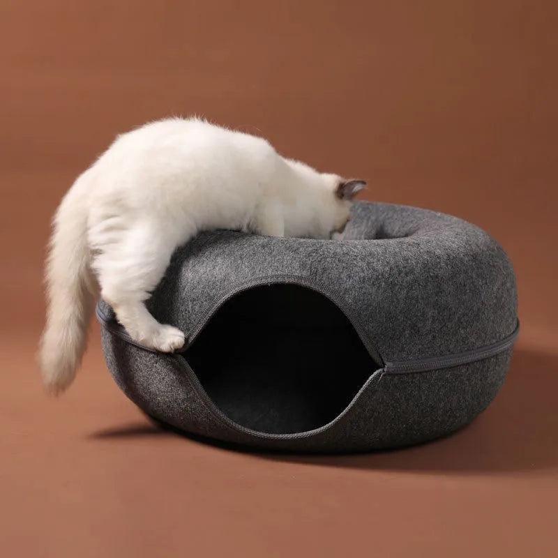 Cama túnel para pets formato de Donut - O Chico Tem