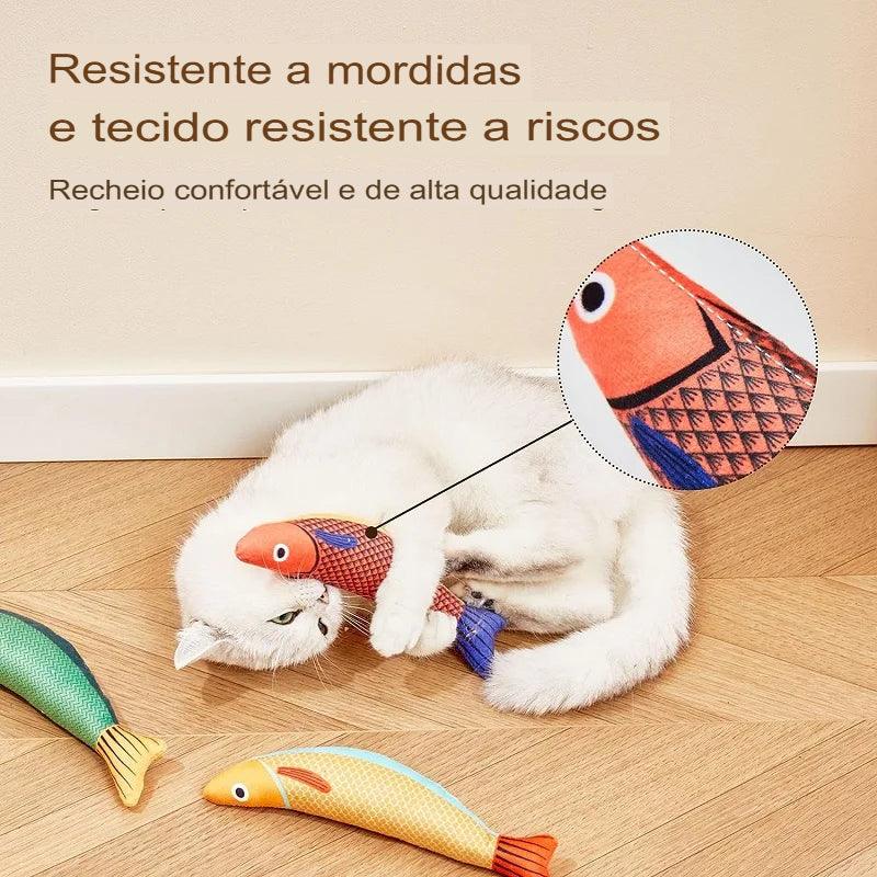 Brinquedo para gatos Catnip, Simulação Peixe - O Chico Tem