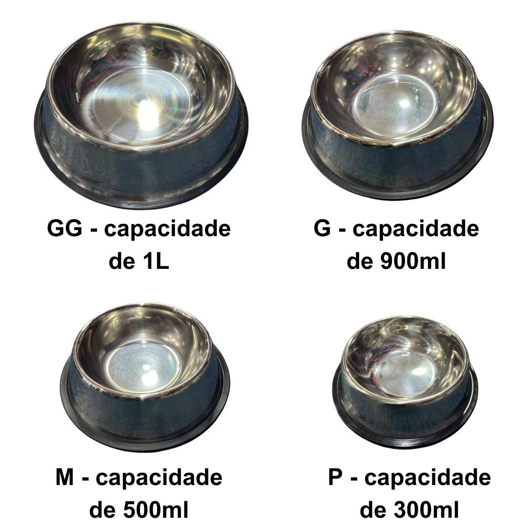 Alimentador de Aço Inoxidavel para PETS - O Chico Tem