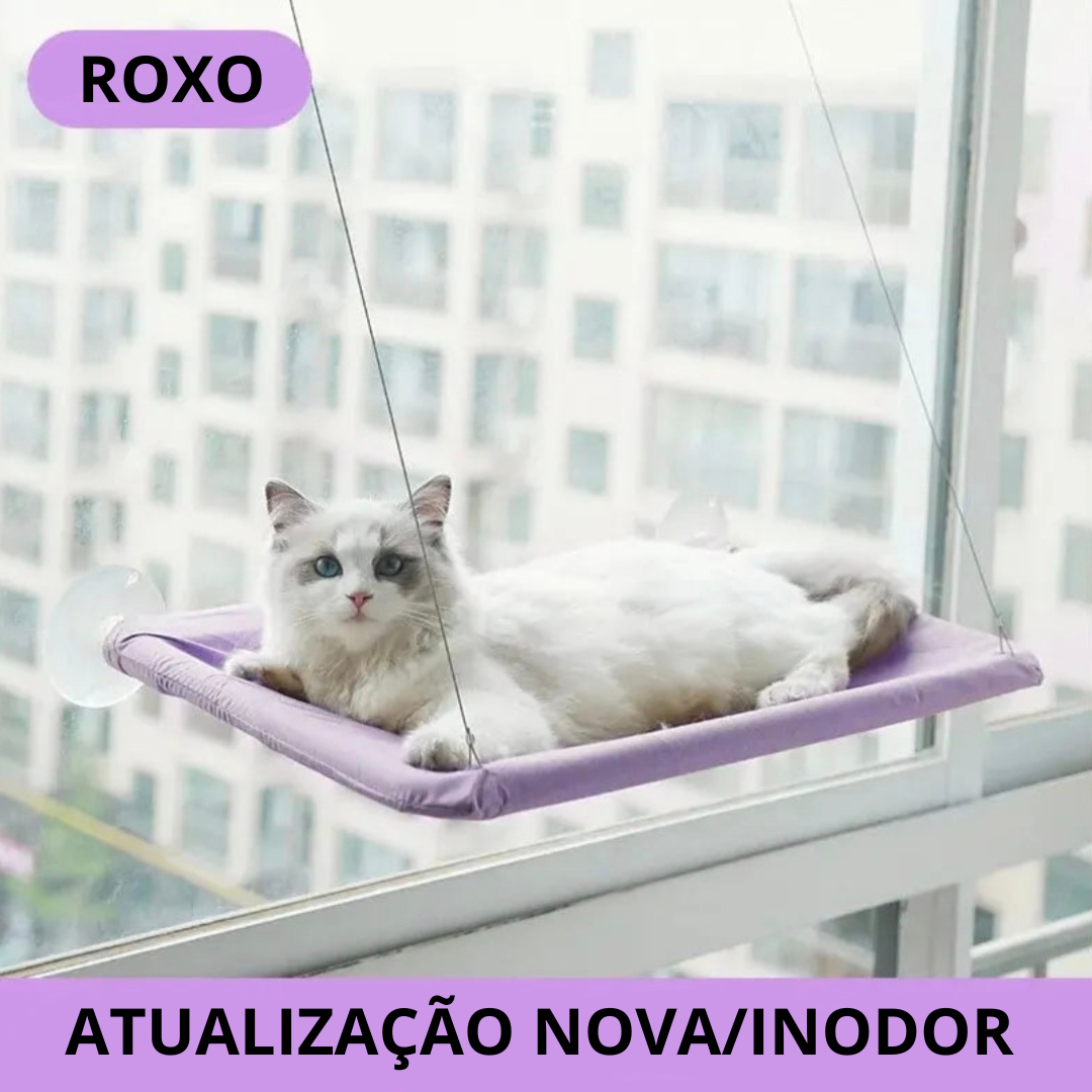 Cama Rede Dobrável para Gatos com Ventosas Fortes