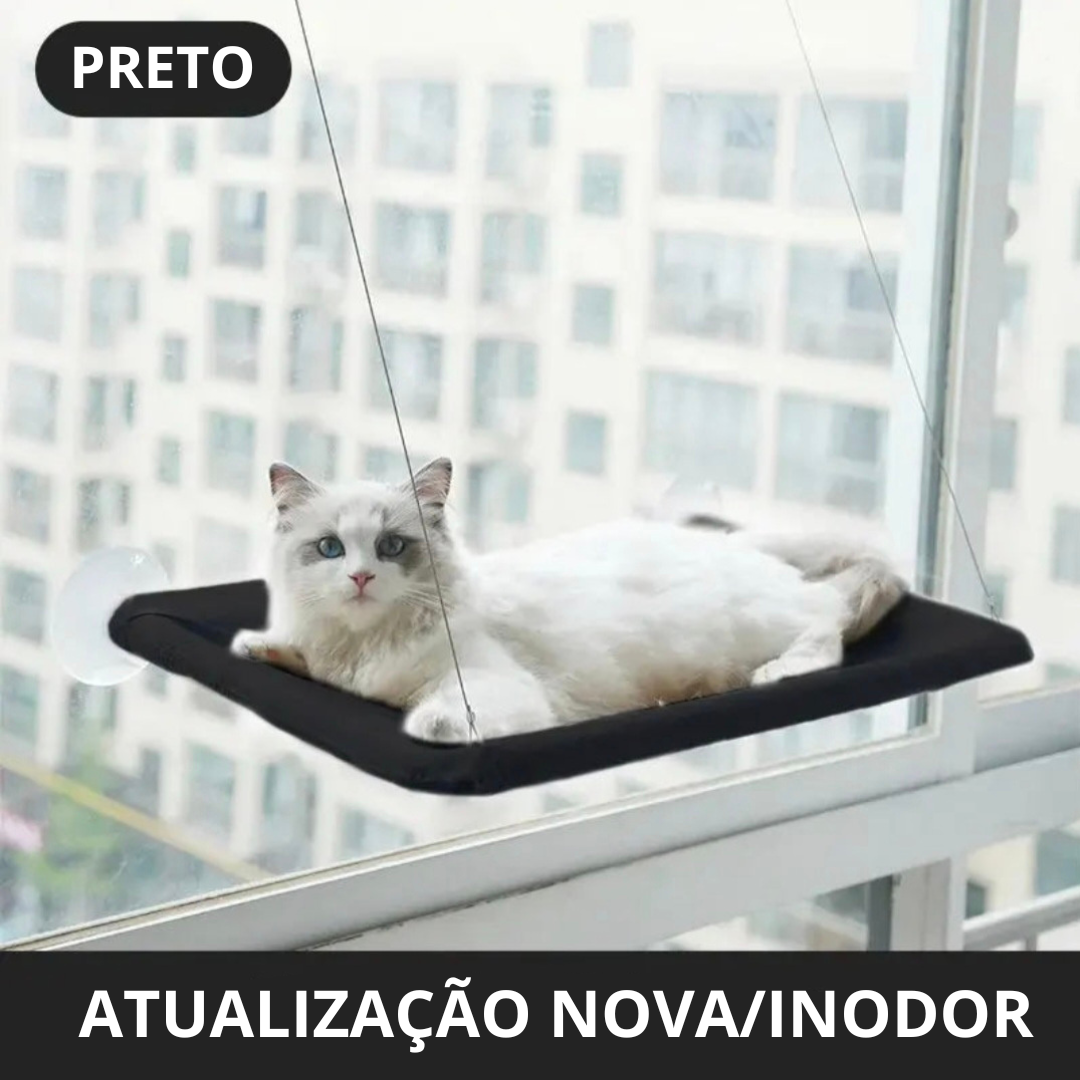 Cama Rede Dobrável para Gatos com Ventosas Fortes