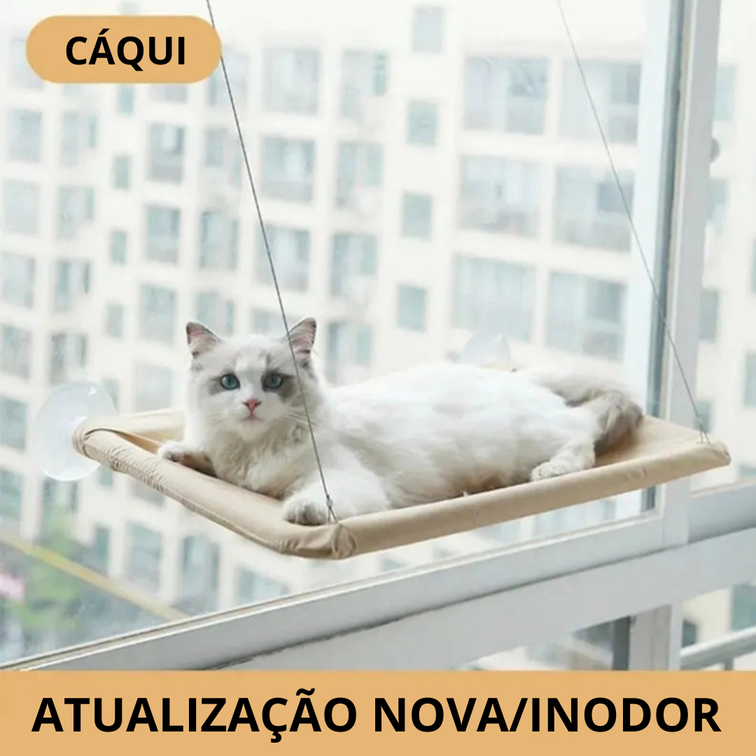 Cama Rede Dobrável para Gatos com Ventosas Fortes