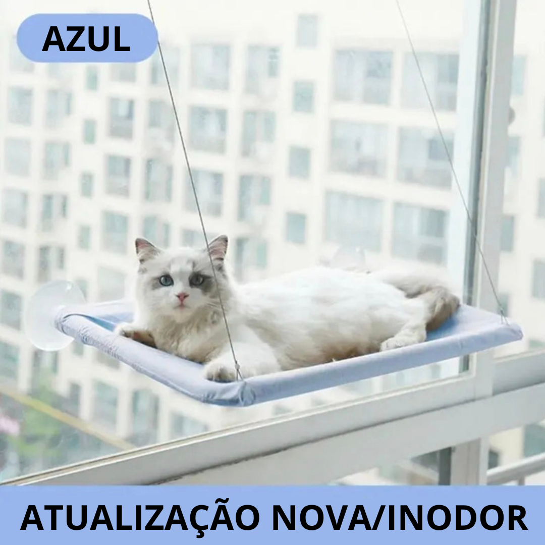 Cama Rede Dobrável para Gatos com Ventosas Fortes